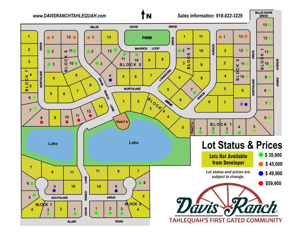 Davis Ranch Nd Map Lots for Sale - Davis Ranch Tahlequah